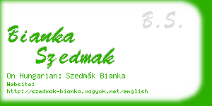 bianka szedmak business card